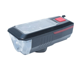 Фонарь для велосипеда с солнечной батареей и клаксоном LY-17