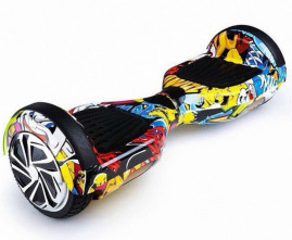 Гироскутер Smart Balance Wheel 6.5 дюймов с APP приложением, желтый граффити