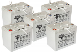 Комплект тяговых аккумуляторов RuTrike 6-EVF-80 (60V80A/H C3)