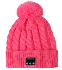 Шапка с bluetooth гарнитурой, красная