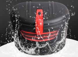 Пластиковая корзина на руль с замком, черная