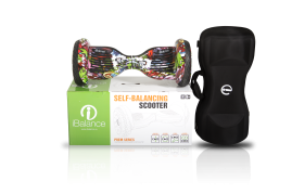 Гироскутер iBalance Prem Series 10.5 дюймов с приложением, фиолетовый граффити