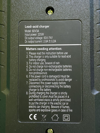 Зарядное устройство свинец 60V 7,5A Golf