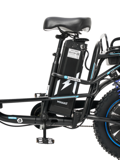 Электровелосипед Minako Monster PRO 21Ah с корзиной и багажником