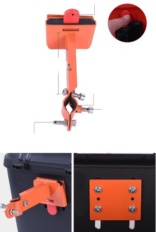 Пластиковая корзина с замком подсидельная, черная