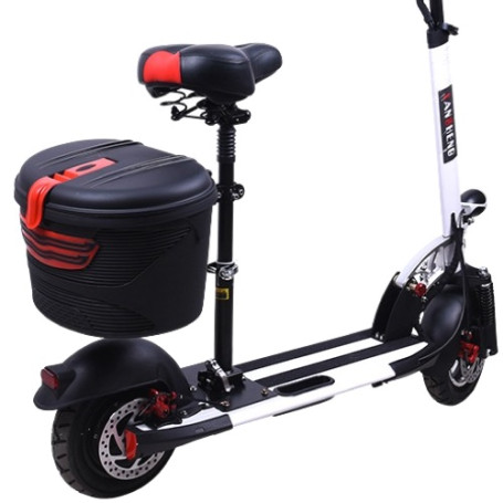 Пластиковая корзина с замком подсидельная, черная