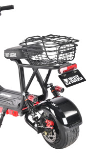 Электроскутер WHITE SIBERIA MINI R 1200W, черный