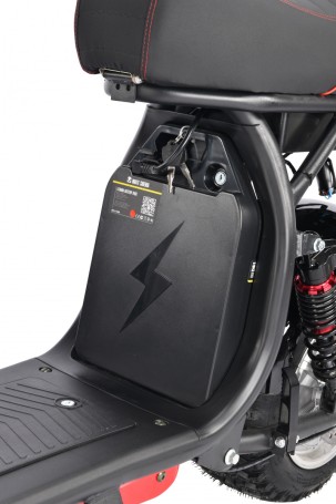 Электроскутер WHITE SIBERIA PRO CITYCOCO 2500W, черный